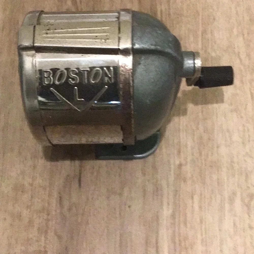 Silver and Gray Pencil Sharpener vintage used good condition